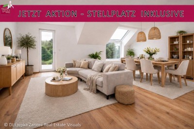 Attraktive 3-Zimmer-Neubauwohnung mit Balkon im 1. Dachgeschoss – jetzt Aktion: Stellplatz inklusive