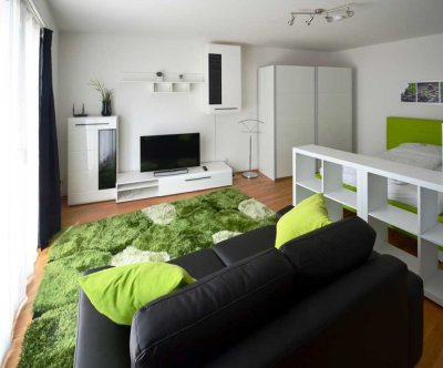 Helle, moderne 1-Zimmer Wohnung, praktisch & komplett ausgestattet, zentral in Mörfelden