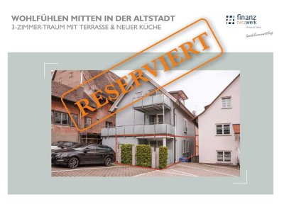 ***RESERVIERT*** Wohlfühlen mitten in der Altstadt – 3-Zimmer-Traum mit Terrasse & neuer Küche