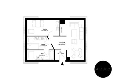 traumhafte 2-Raum Dachgeschosswohnung im Zentrum ***TOP*** mit EBK