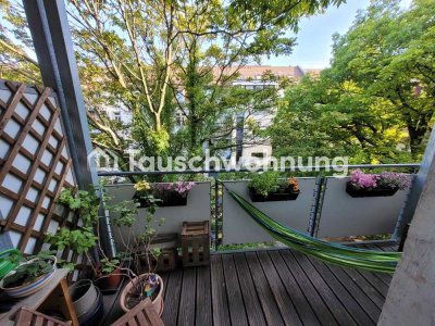 Tauschwohnung: Schöne Altbauwohnung mit Holzfußboden, Balkon und 2 Bädern