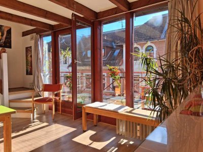 Lichtdurchflutete 4-Zi-Maisonette mit Balkon und Tiefgarage Nähe Magni