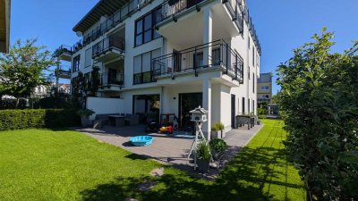 Moderne 117qm Erdgeschosswohnung mit pflegeleichtem Garten in perfekter Lage