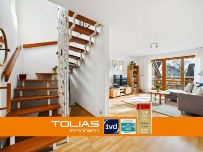 Unten das Leben, oben die Ruhe – Maisonette-Wohnung zwischen Stadt und Grün