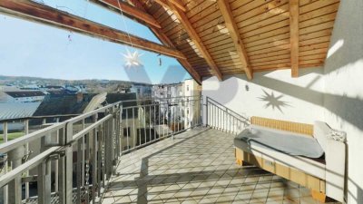 Charmante Dachgeschosswohnung mit großem Balkon und Ausblick