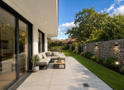Gartenparadies mit direktem Zugang aus allen Räumen | ERSTBEZUG | einzigartige Architektur | Natur, Weinberge und Heurigen