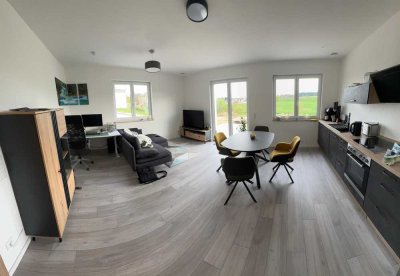 2-Zimmer-Wohnung im Erdgeschoss mit EBK und Terrasse mit Garten in Laugna/Bocksberg