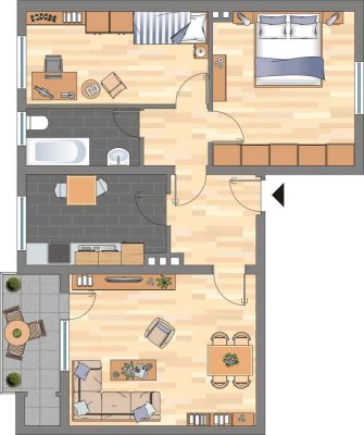Demnächst frei! 3-Zimmer-Wohnung in Dortmund