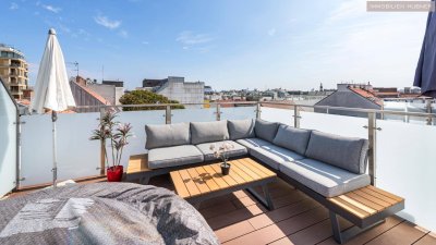 Wohnen über den Dächern Wiens – Maisonette-Highlight mit 3 Aussenflächen von insgesamt 51m2 mitten im 7. Bezirk!