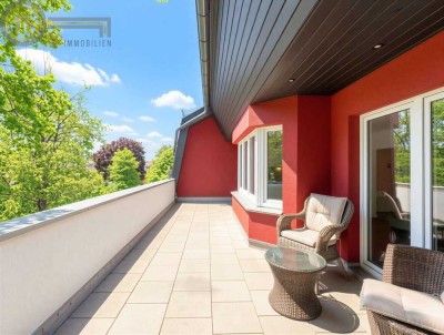 Modernisierte Dachgeschoss-Maisonette Wohnung mit Blick ins Grüne - Nähe Schlossstraße!