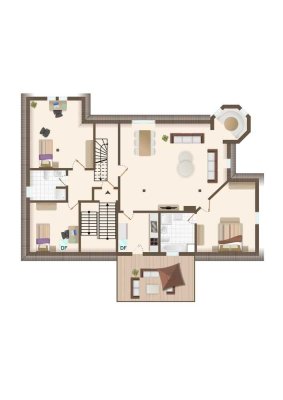 Stilvolle 5-Zimmer-DG-Maisonette in zentraler Lage mit Erker, Balkon und zwei Bädern