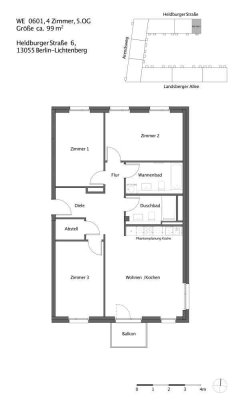 4-Zimmer-Wohnung mit Balkon in Lichtenberg