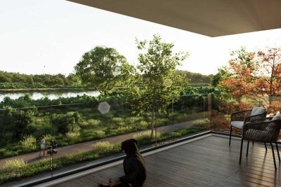*Luxus über den Dächern von Wiesbaden-Biebrich*Exklusives Penthouse in erster Rhein-Reihe*KfW40*