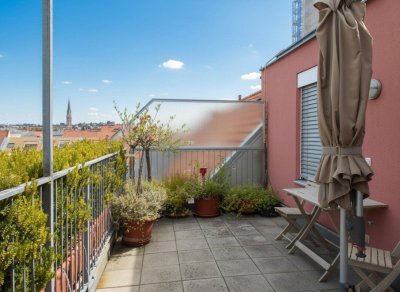 Rarität im Zentrum 4 sonnige Terrassen ! großartige, ruhige 2ZI+Wohnküche, traumhafter Rundumblick