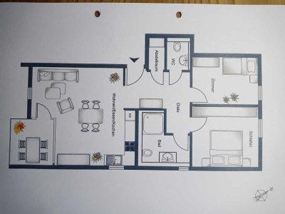 Erstbezug: Moderne 3-Zimmer-Wohnung mit Balkon in Gomaringen
