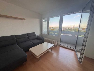Helle, lichtdurchflutete 1 Zi.-Whg mit 2 Balkonen und traumhaftem Ausblick - Karlsruhe Knielingen