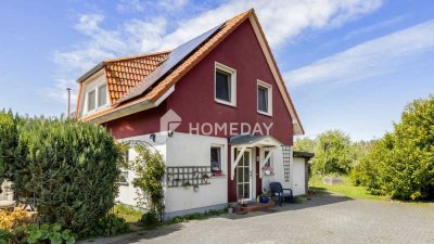 Ein Zuhause für alle Jahreszeiten – Ostseenah mit Wintergarten, Pavillon und möbliertem Ferienhaus