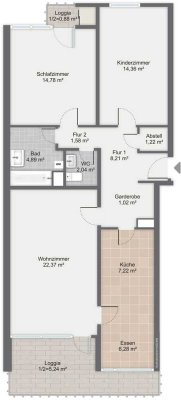 Exklusive, modernisierte 3-Zimmer-Wohnung mit Balkon, EBK und Fernwärme in Heidelberg