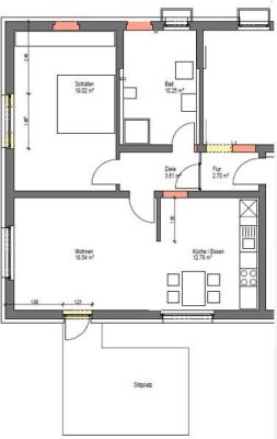 Helle 2-Zimmer Wohnung mit Freisitz in Lörrach-Hauingen