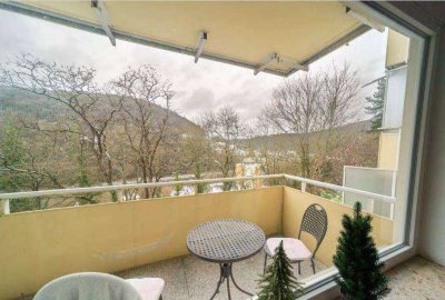 mit Lahnblick: 2-Zimmer-Erdgeschoss-Wohnung mit Balkon in Bad Ems