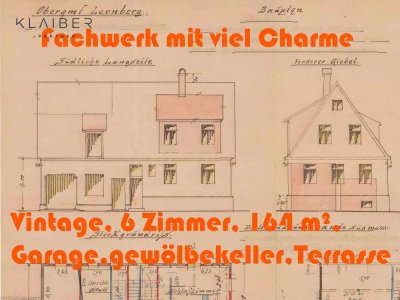 Schatztruhe am Pommeranzengarten zum Renovieren mit Garage und Dachterrasse.