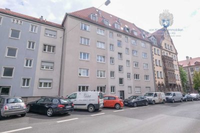 Mögeldorf: 2-Zi.-Whg. mit Balkon und Kellerabteil in zentraler Wohnlage