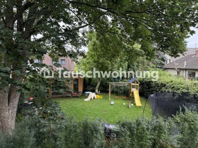 Tauschwohnung: 3 Zi-Wohnung mit 230qm Garten + Garten Home-Office