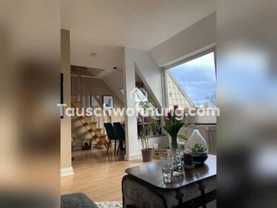Tauschwohnung: Lichtdurchflutete Maisonettewohnung mit 2 Bädern und Balkon