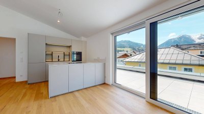MIETE-ERSTBEZUG: Exklusive Penthouse-Wohnung mit großzügiger Sonnenterrasse in St. Johann/Pg - Skiregion amadé