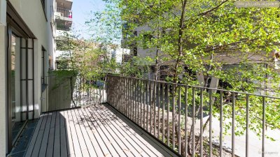 NEUBAU - BAUJAHR 2017- FERNWÄRME ! Top möblierte 2 Zimmer Wohnung mit großem Balkon in Trienna