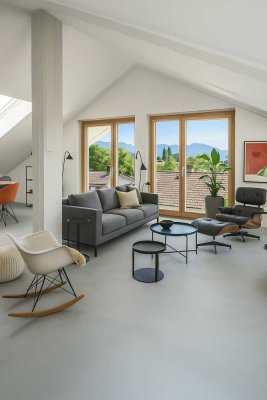 ***R // Penthouse mit herrlichem Bergblick mitten in Murnau