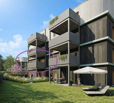 GRÜNE STADTVILLEN - 3 Zimmer mit Balkon - Holzbauweise | Ruhig - Sonnig - Grün | Provisionsfrei!