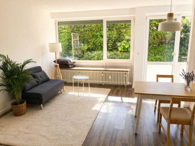 Frisch renovierte 2-Zimmer-Wohnung mit sonnigem Garten und Stellplatz