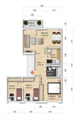 Vielseitig nutzbar: 4-Zimmer-Wohnung in Dresden-Leuben