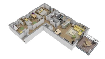 Neuwertige große und helle Wohnung in West Lage