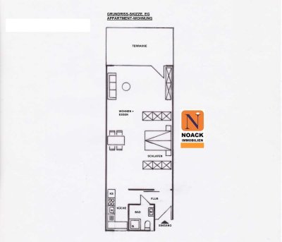 Charmante Appartment-Wohnung mit Terrasse und Pkw-Stellplatz