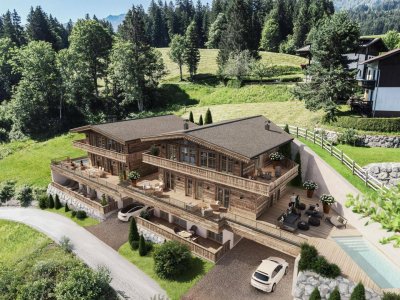 Zwei trendige Chalets mit endloser Aussicht