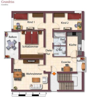 Großzügige 4-Zimmer-Eigentumswohnung mit zwei Balkonen in beliebter Lage von Bochum-Harpen