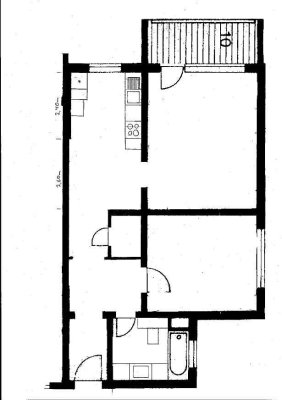 Schöne 2,5-Zimmer Wohnung mit Balkon und EBK in Erlangen von privat
