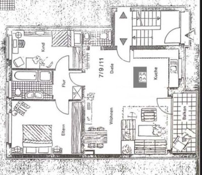 Geschmackvolle Wohnung mit drei Zimmern sowie Balkon und Einbauküche in Ratingen