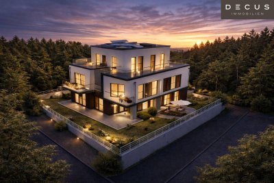 | Exklusive Villa am Bartberg in Pressbaum | Panoramablick auf den Wienerwaldsee &amp; direkte Waldrandlage | Belagsfertig |