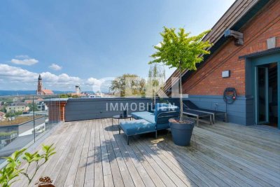 Wohnen über den Dächern von Straubing - Exklusives Penthouse in der historischen "Dietl Brauerei"