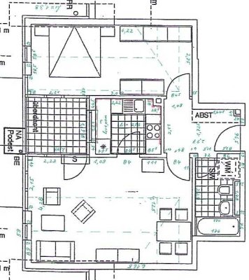 Dachgeschosswohnung mit zwei Zimmern sowie Balkon und Tiefgarage in Geretsried
