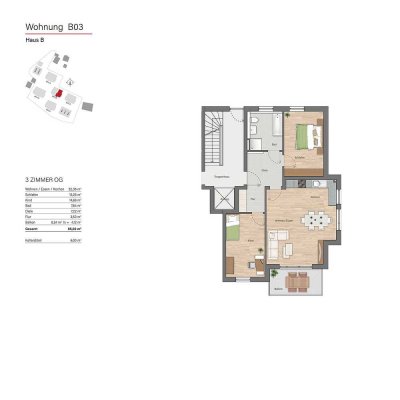 Erstklassige Wohnqualität: 3-Zimmer Wohnung mit Balkon