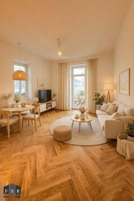 Lichtdurchflutete ALTBAUWOHNUNG (ca.63m²) mit BALKON (ca.7m²) im 7.Bezirk - Erstbezug nach Sanierung