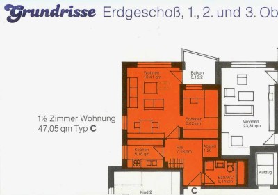 Gepflegte, freundliche 1,5-Zi.-Wohnung mit Balkon und Einbauküche in Günzburg