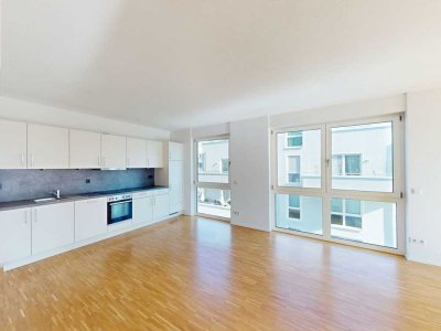 Moderne 2-Zimmer-Wohnung mit Terrasse und offenem Wohnkonzept