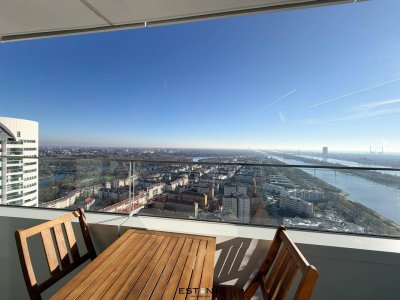 Sky-Living über der Donau im 30. Stock der exklusiven Danubeflats