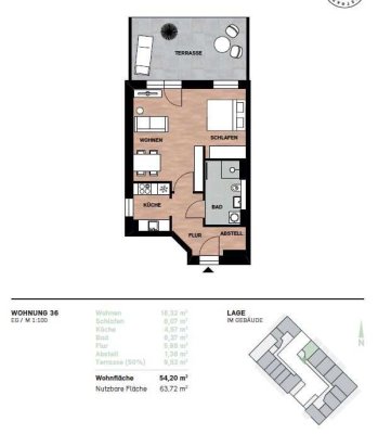 Stilvolle 1,5-Zimmer-EG-Wohnung in Traunstein