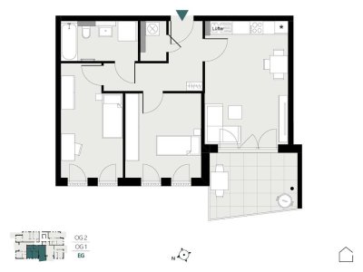 Modern. Hochwertig. 3 Zimmer | EH 40 mit QNG | 5% SONDER- + 5% degr. Abschreibung